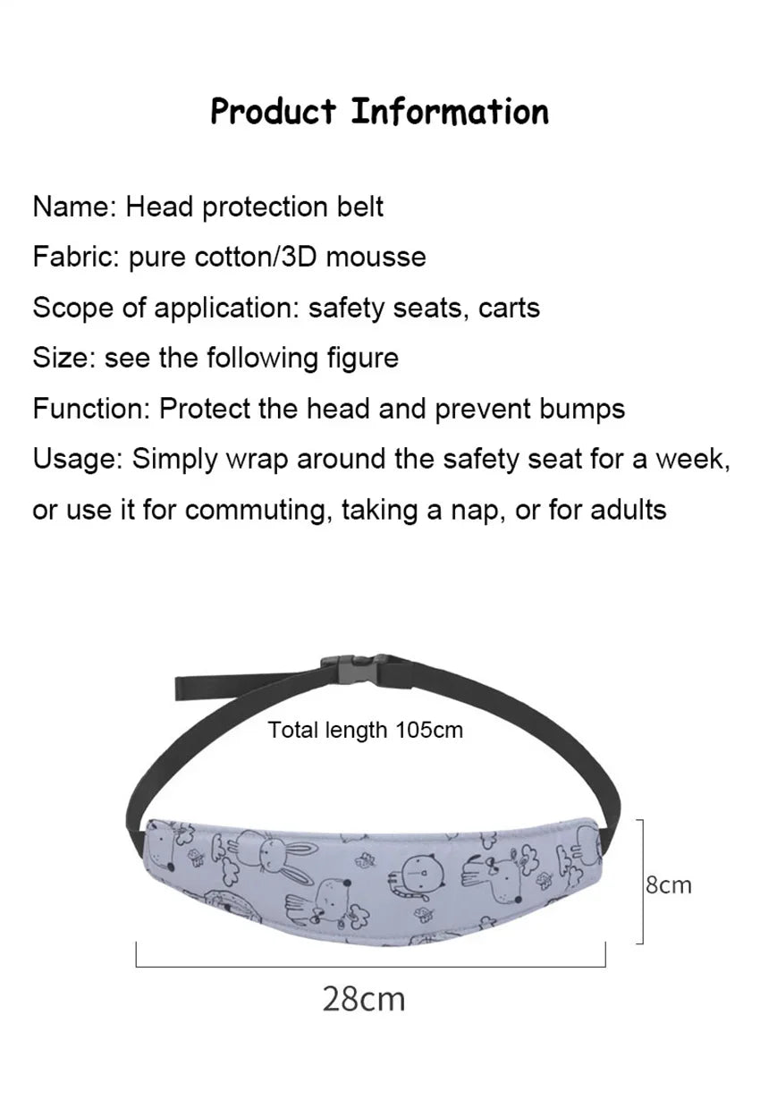 For Kids Toddler Auto Seat Travel Sleep Aid, Head Fixed Strap, Baby Car Safety Belt, Auto Seat Belts, Sleep Aid Head Support