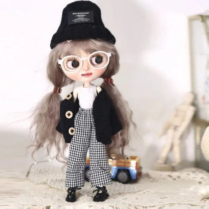Fashion 1/6 Blythe Doll Clothes Sweater Set Barbir Doll Replace Clothes Ob24 Doll Outfit Accessories No Socks