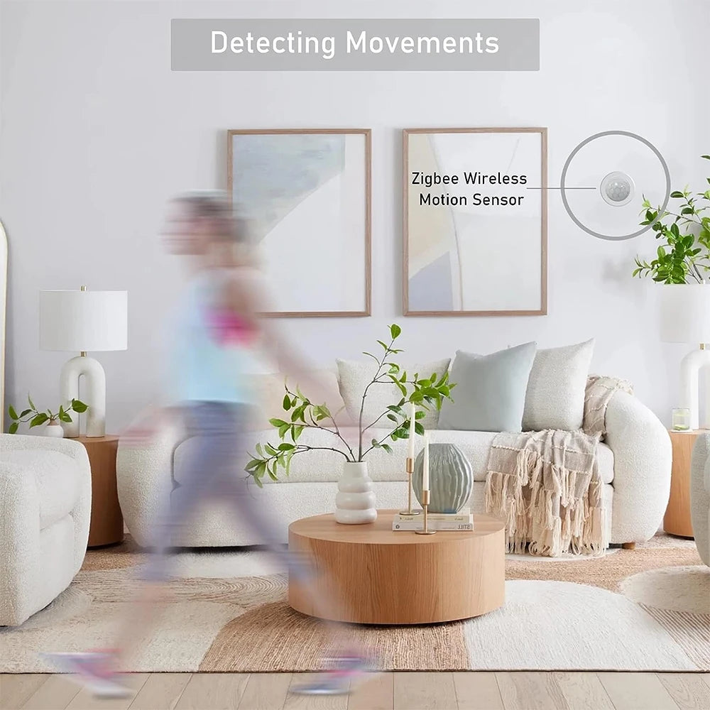 Tuya Zigbee Smart PIR Motion Sensor Infrared Detector with Lux Detection Anti-theft Alarm Sensor Wireless Security Protection