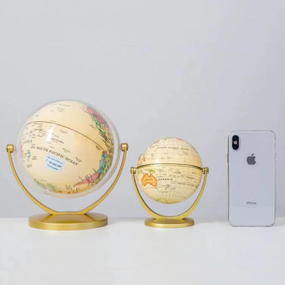 1Pc Retro Globe 360 Rotating Earth World Ocean Map Ball Antique Desktop Geography Learning Education Home School Decoration New