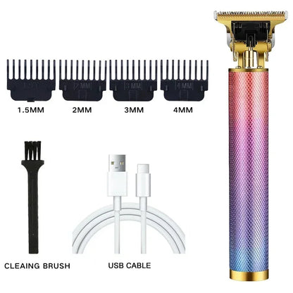 Electric Hair Clipper for Men Professional Barber Shaver Beard Trimmer Dragon Buddha Design Body Hair Cutting Machine USB