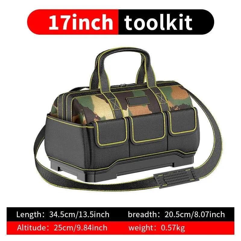 Professional Electrician Tool Bag, Reflective, Waterproof, Multi-Pocket, Durable Oxford, 4 Sizes Available