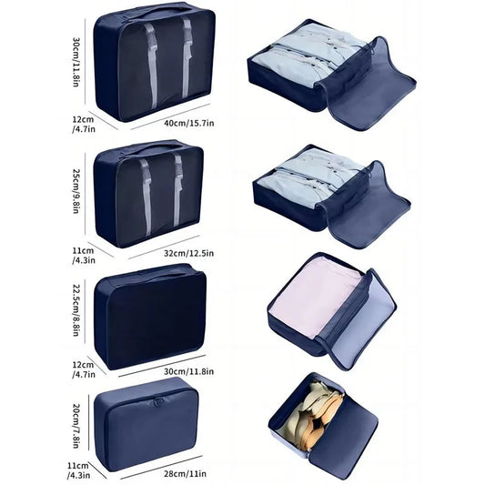 11 PCS/Set Travel Storage Bag Clothes Organizer Bags Luggage Suitcase Organizer Waterproof Wash Bag Clothes Storage Ziplock Bag