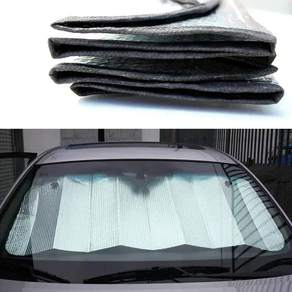 Universal Windshield Sunshade, Foldable Car Front Window Sunshade, Snow Ice Protection Cover, Winter Summer Windshield Shield