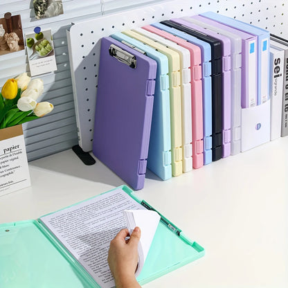 1Pc, A4 writing board file box, 2-in-1 A4 document and photo multifunctional storage box, portable organization tool for office