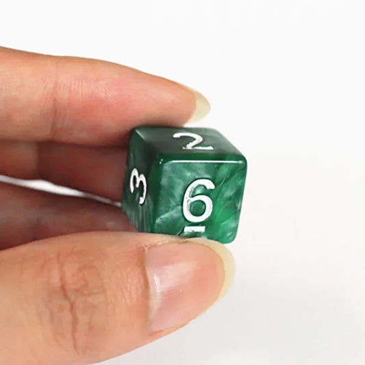 8 PCS/Lot Square Corner Dice Colorful Opaque Acrylic 6 Sided Dice Club/Party/Family Games