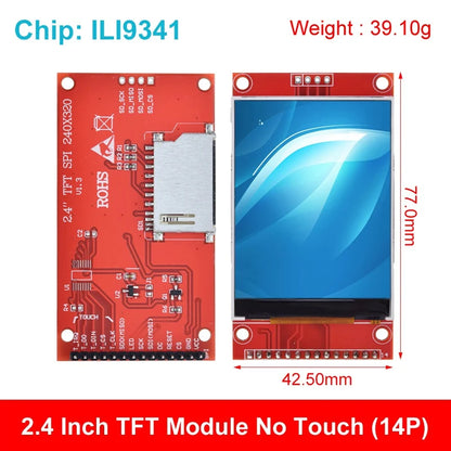 1.44/1.77/1.8/2.2/2.4/2.8 Inch TFT Color Screen LCD Display Module Driver ST7735 ST7789V ILI9225 ILI9341 SPI Interface 240*320