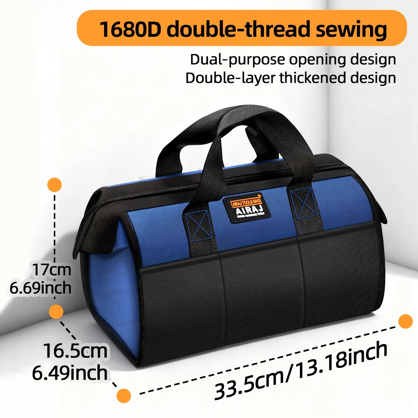 AIRAJ Tool Bag Portable Tough Build Tool Pouch ,nail Bag Carpenter,Tool Pocket Tool Bag Organizerbox，Car Wash Supplies Bag