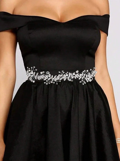 New Crystal Rhinestone Flower Headband, Ribbon Bow Hairband for Bride, Wedding Hair Accessories, Pearl Head Flower Headbands, Women Headwear