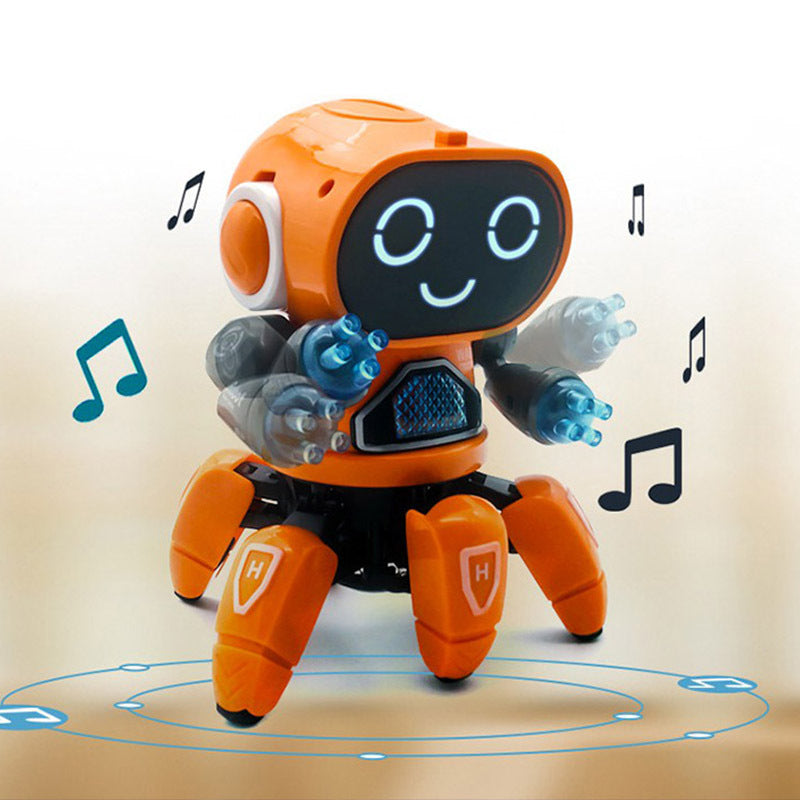 Dance Music 6 Claws Robot Octopus Spider Robots Vehicle Birthday Gift Toys for Children Kids Early Education Baby Toy Boys Girls