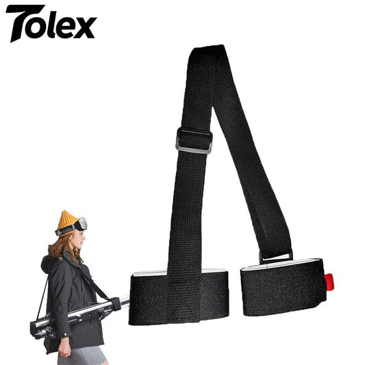 Tolex Ski Fixed Straps Adjustable Shoulder Straps with Cushioned Fastener Tape Strap Loop Strong for Adults Kids Ski Accessories