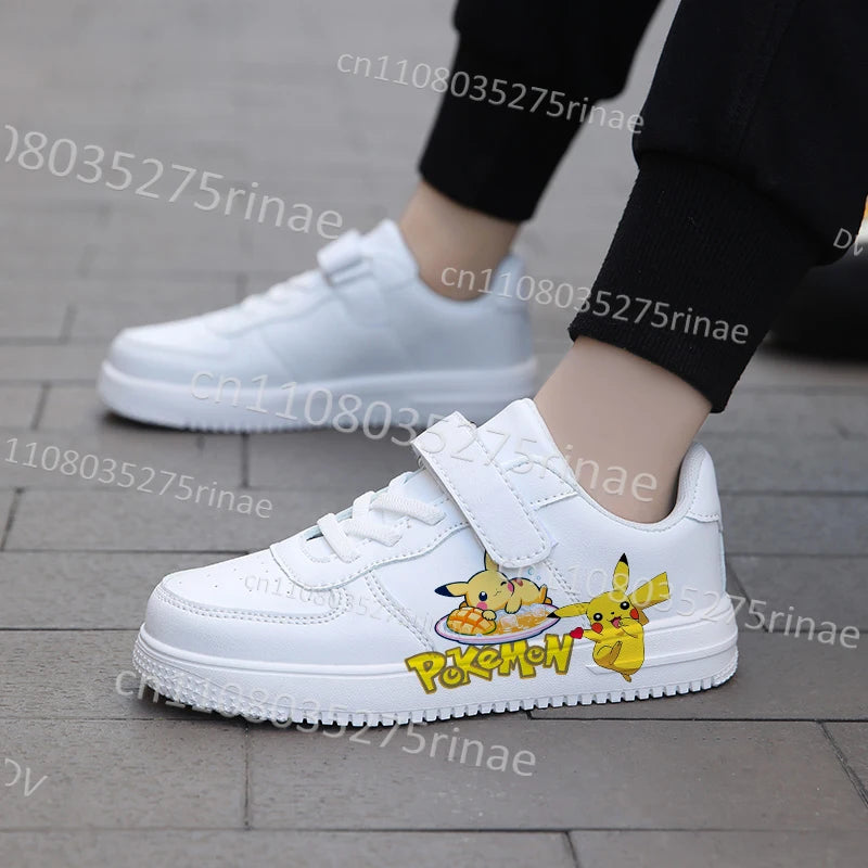 Boys Girls Pokemon Kids Parent Child Shoes Woman Simple Cute Cartoon Print Popular Sports Shoes Zapatos Kids Gift for Him