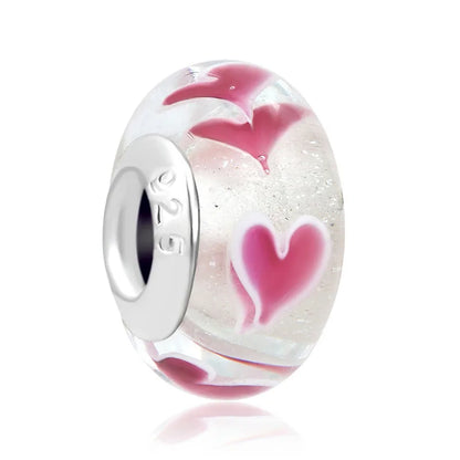 Hot Selling 925 Silver Pink Cake, Dog Paw, Luggage, Cup Bead Pendant Suitable for European Original Bracelet DIY Exquisite Jewelry