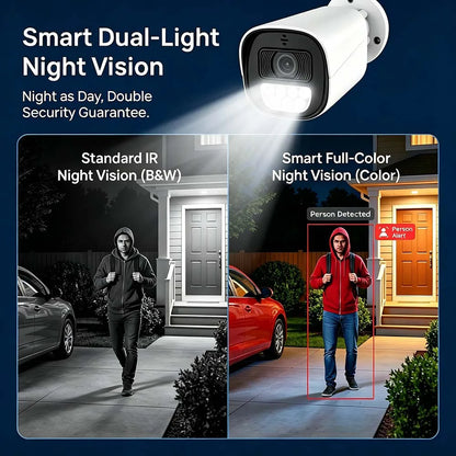 4K 5MP 4MP Home PoE IP Security Camera Outdoors Waterproof Audio Color Night Vision Surveillance Bullet Camera for NVR