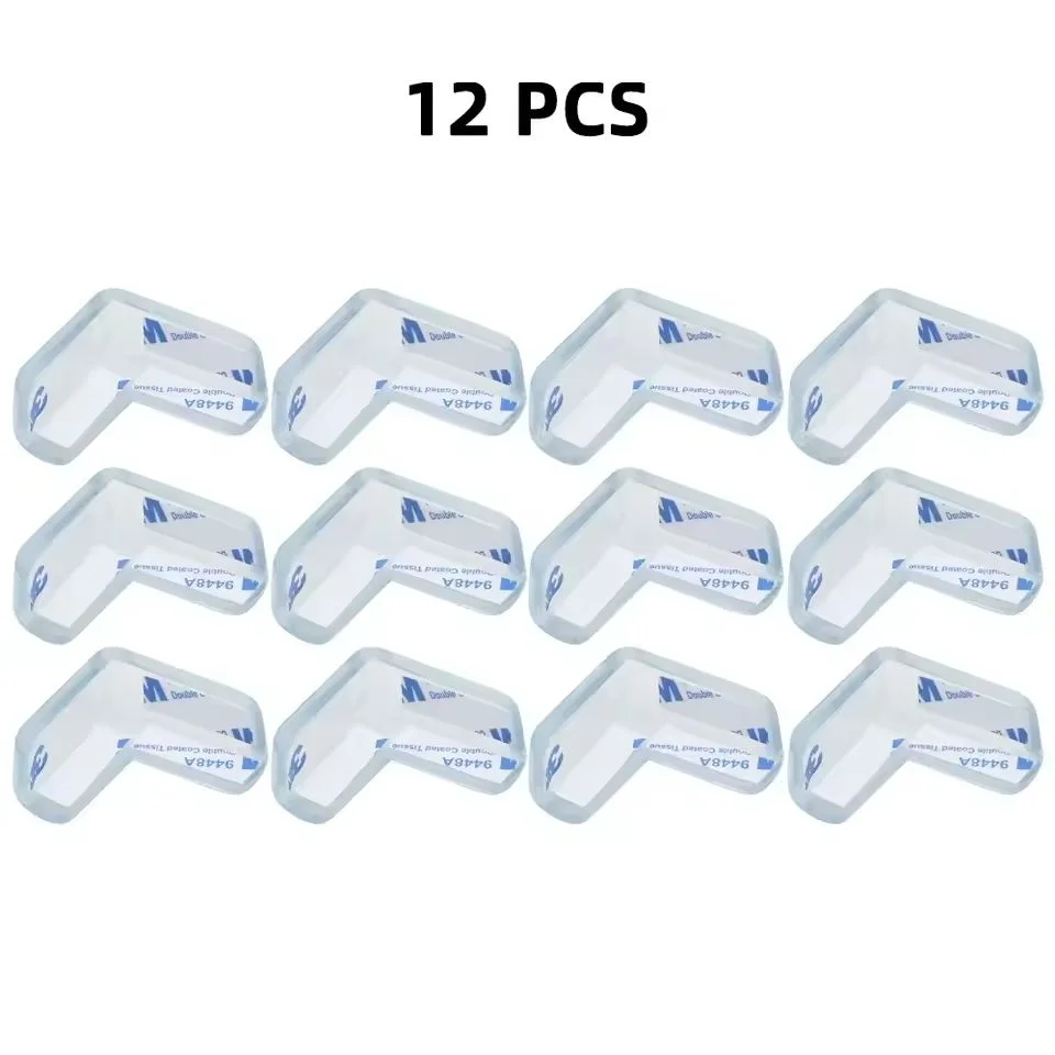 4/8/10/12Pcs Baby Safety Silicone Protector Table Corner Edge Protection Cover Transparent Anti Collision Soft Guard Home Tool