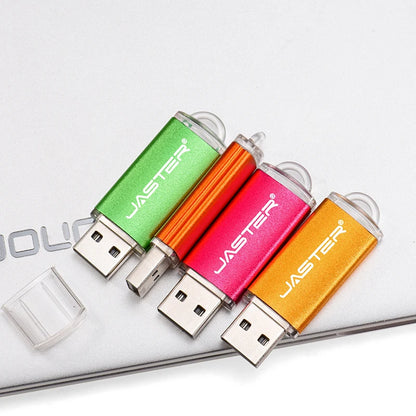 JASTER High-speed USB 2.0 Flash Drive Mini Plastic Pendrive 128MB 4GB 16GB 32GB 64GB 128GB with Keychain Memory Stick Pen Drive