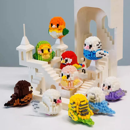 Moe Bird Series Building Block Toys Assembly, Tabletop Ornaments, Children's Educational Toys, Suitable for Boys and Girls, Christmas Gift