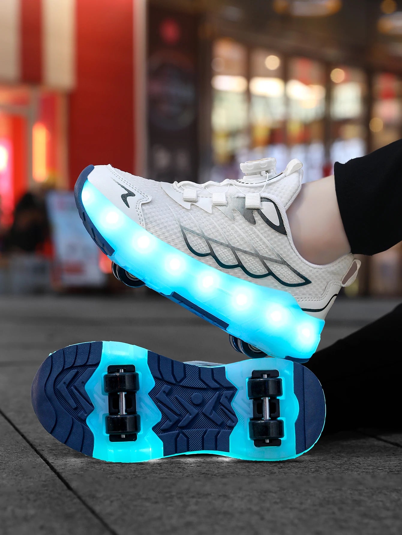 Children's and Teenage Roller Skates - Fashionable Upgraded Edition with Enhanced Stability - Detachable Dual-Use Sports Shoe