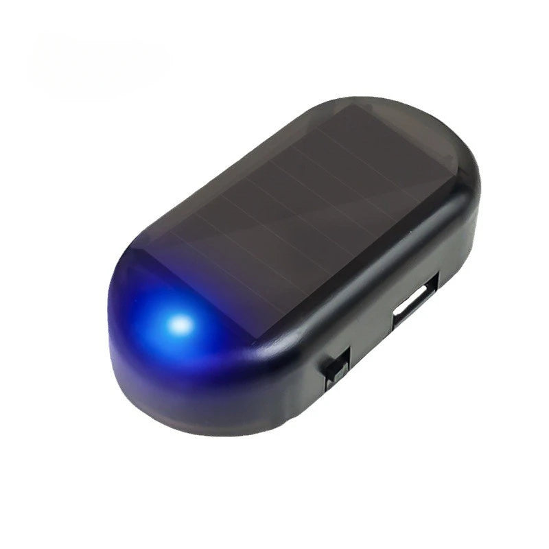 Car Alarm Light Car Solar Power Simulated Dummy Alarm Warning Anti-Theft LED Flashing Security Light with USB Port