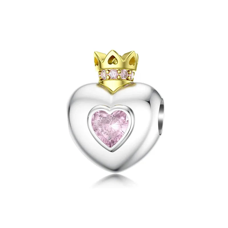 Hot Selling 925 Silver Pink Cake, Dog Paw, Luggage, Cup Bead Pendant Suitable for European Original Bracelet DIY Exquisite Jewelry