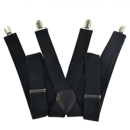 35/25/20mm Wide Men's Suspenders High Elastic Adjustable 4 Strong Clips Heavy Duty X-Back Trousers Braces