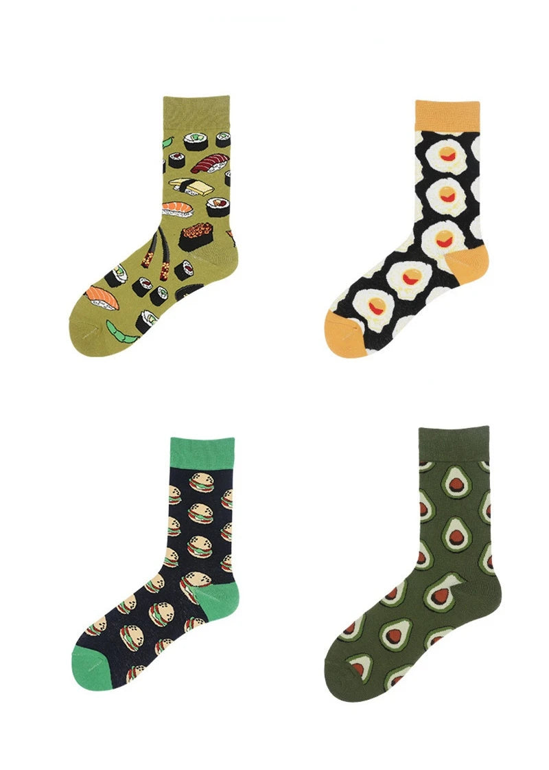 New cotton socks high-quality men's and women's British style casual Harajuku fashion novelty literary couple sexy socks