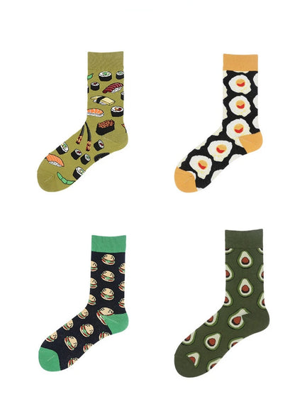 New cotton socks high-quality men's and women's British style casual Harajuku fashion novelty literary couple sexy socks