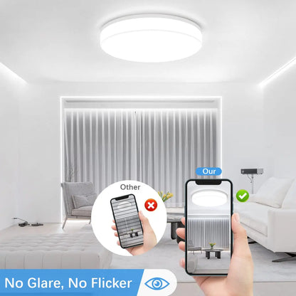 Ultra-thin Round LED Ceiling Light, Bedroom Light, Neutral White Cool, White Warm, White 48W 36W 24W 18W LED Ceiling Light, IRALAN