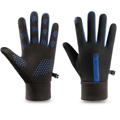 Women's Winter Cycling Bike Gloves, Thermal Fleece, Cold Resistant, Windproof, Warm, for Outdoor Running and Skiing