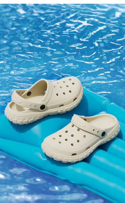 EVA Unisex Hole Shoes, Beach Thick Bottom Outdoor Slippers, Comfortable Breathable Indoor Slippers