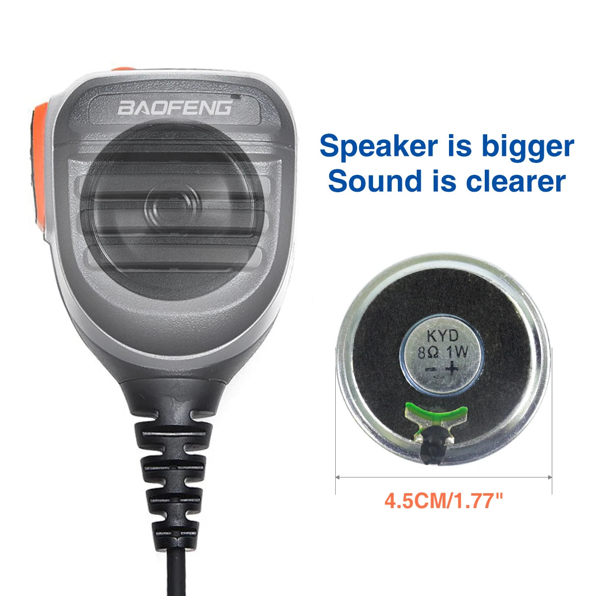 BaoFeng Walkie Talkie BF-780 2 Pin PTT Speaker Mic for Quansheng UV-K5 K6 Baofeng UV-5R BF-888S UV-5RH 21 17 PRO HAM Radio
