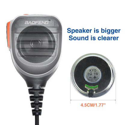 BaoFeng Walkie Talkie BF-780 2 Pin PTT Speaker Mic for Quansheng UV-K5 K6 Baofeng UV-5R BF-888S UV-5RH 21 17 PRO HAM Radio