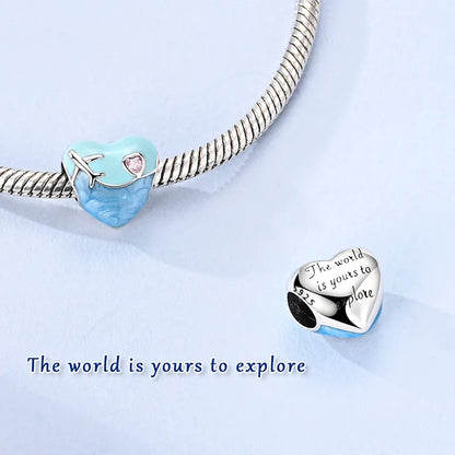 PAMELA 925 Sterling Silver Sea Turtle Starfish Blue Charm Dolphin Octopus Shell Bead For Original Charms Bracelets Ocean Jewelry