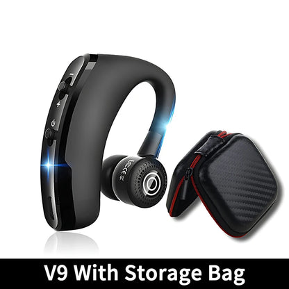 New V8 Wireless Bluetooth Single Earphone With HD Mic Stereo Headset, Handsfree Call Business Headphone For Sports Driving Travel