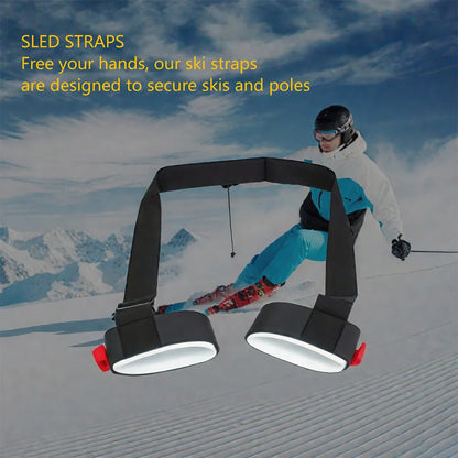Multi-Color Adjustable Ski Shoulder Strap - Portable Snowboard Carrier for Adults & Kids