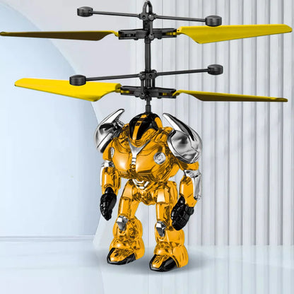 Intelligent Sensing Aircraft Mech Warrior Flying Robot Luminous Suspension Gesture Sensing Flying Ball