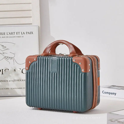 14-inch Lightweight Mini Travel Suitcase Cosmetic Box Waterproof Hand Luggage Organizer Makeup Case Portable Small Boarding Case