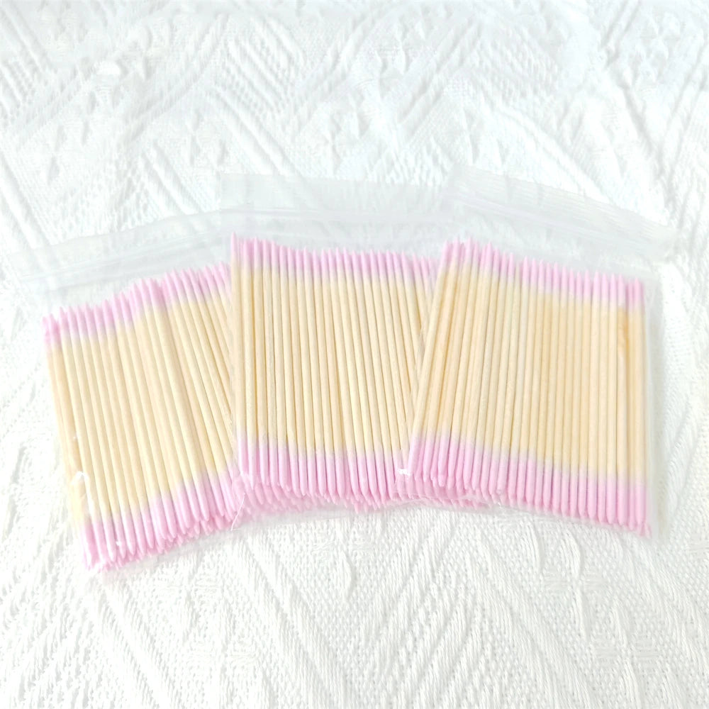 100/300/500/700/900Pcs Double-Tipped Cotton Swabs, for Tattooed Eyebrows, Beauty Makeup Tools for Wiping, Nail Polish Wiping