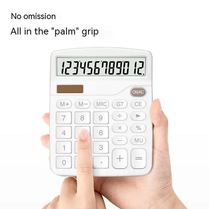 12-Digit Electronic Calculator Solar Calculator Dual Power Supply Calculator for Home Office School Financial Accounting Tools