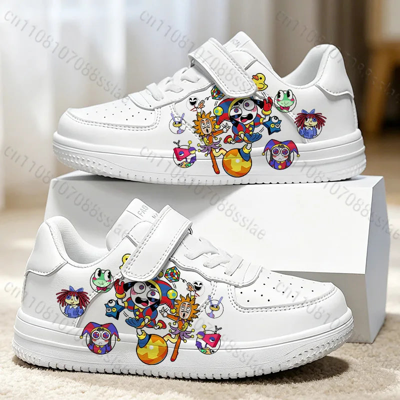 Amazing Digital Circus Pattern Girls Boys Teenager Student Kids Comfortable Non-slip White Lovely Print Casual Sneakers Gift