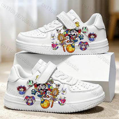 Amazing Digital Circus Pattern Girls Boys Teenager Student Kids Comfortable Non-slip White Lovely Print Casual Sneakers Gift