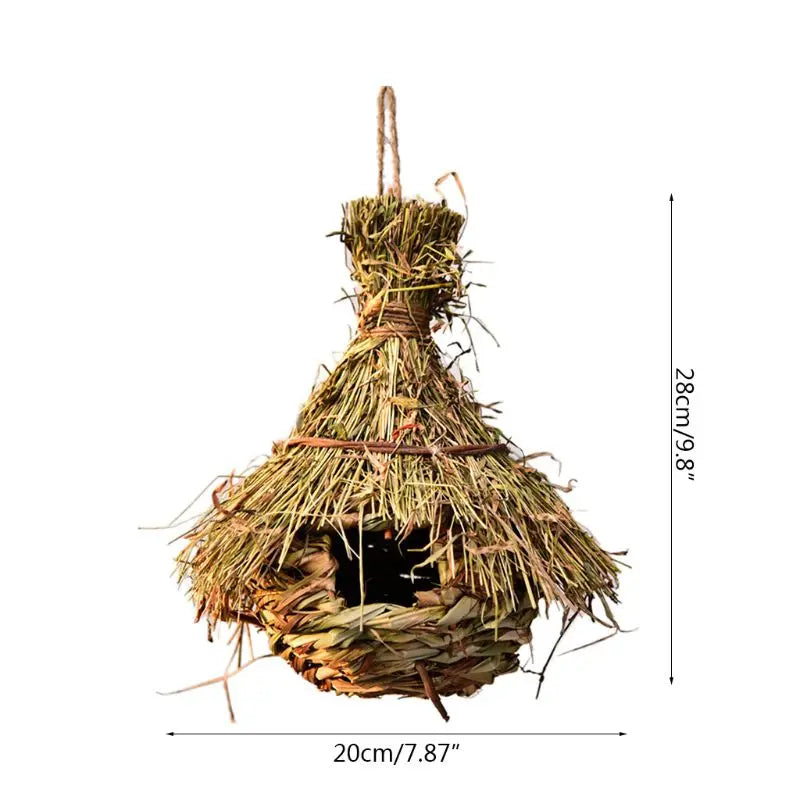 17 Styles Birds Nest Bird Cage Natural Grass Egg Cage Bird House Outdoor Decorative Woven Hanging Parrot Nest Houses Pet Bedroom