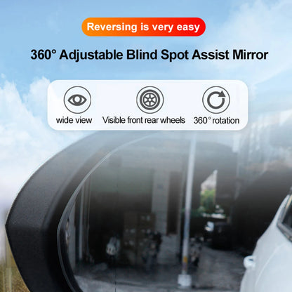 2Pcs, Car Rearview Mirrors, 360° Blind Spot Mirror, Adjustable Rotatable Convex Wide-angle Clear Rearview Safety Mirror Accessories