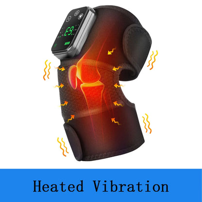 Thermal Knee Massager 3-in-1 Shoulder, Knee, and Elbow Heating Massage Support Brace Rechargeable Vibration Pad Machine Muscle Relaxer