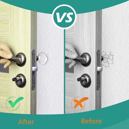 Round Transparent Soft Silicone, Door Stopper, Muffler, Wall Protector, Self-adhesive Door Handles Bumper