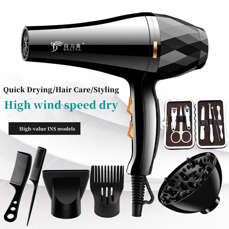 New Generation High-Speed Hair Dryer 2400W High-Power Blue Light Negative Ion Ultra Silent Recommended For Home Hair Salons