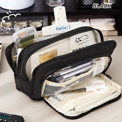 Large Capacity Pencil Case, Handheld Pen Pouch, Portable Cosmetic Bag, Gift for Office, School, Teen Girl, Boy, Men, Women, Adult