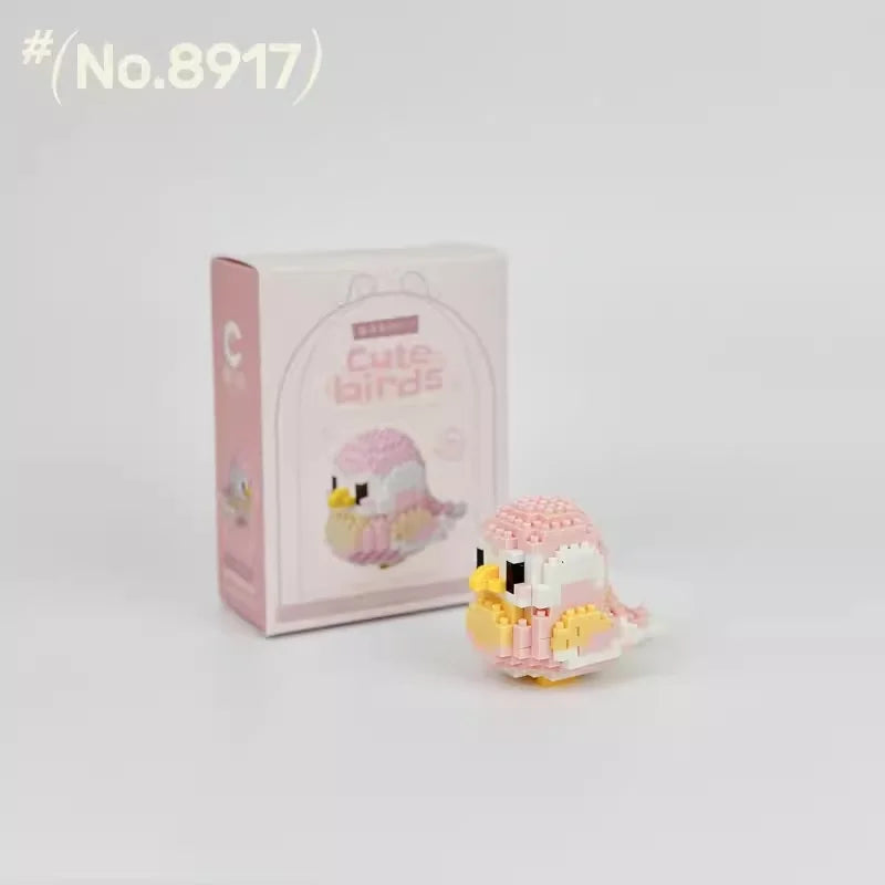 Moe Bird Series Building Block Toys Assembly, Tabletop Ornaments, Children's Educational Toys, Suitable for Boys and Girls, Christmas Gift