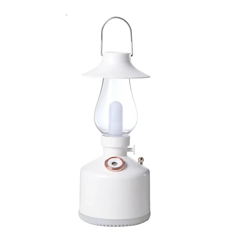 Nuevo humidificador de aire con lámpara retro de vela, difusor de aroma inalámbrico, aceite esencial recargable, 7 luces de colores, niebla fría para el hogar