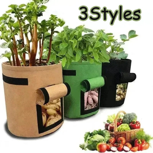 3Styles Felt, plant grow bags, nonwoven fabric garden potato pot, greenhouse vegetable growing bags, moisturizing vertical tools